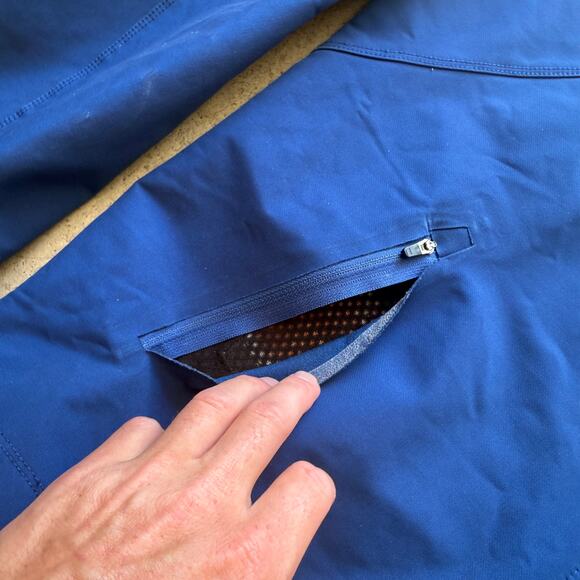 Men's Ibex Navy Blue Zip Up Soft Shell Lightweight Outdoor Hike Jacket Sz Large - Picture 6 of 6